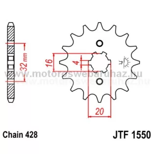 LÁNCKERÉK ELSŐ JT (JTF1550) 428-as LÁNCHOZ
