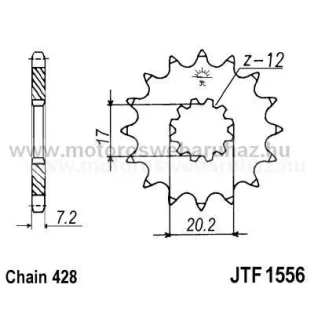 LÁNCKERÉK ELSŐ JT (JTF1556) 428-as LÁNCHOZ