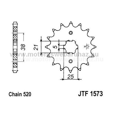 LÁNCKERÉK ELSŐ JT (JTF1573) 520-as LÁNCHOZ