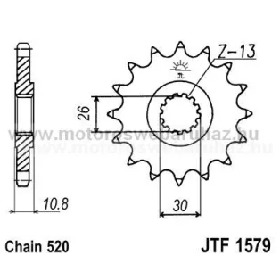 LÁNCKERÉK ELSŐ JT (JTF1579) 520-as LÁNCHOZ