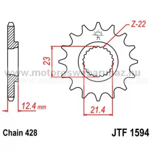 LÁNCKERÉK ELSŐ JT (JTF1594) 428-as LÁNCHOZ