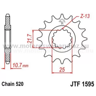 LÁNCKERÉK ELSŐ JT (JTF1595) 520-as LÁNCHOZ