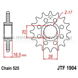 LÁNCKERÉK ELSŐ JT (JTF1904) 525-ös LÁNCHOZ