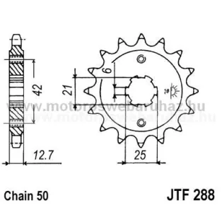 LÁNCKERÉK ELSŐ JT (JTF288) 530-as LÁNCHOZ