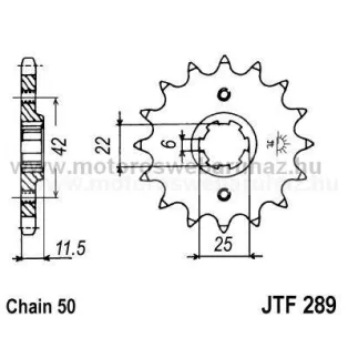 LÁNCKERÉK ELSŐ JT (JTF289) 530-as LÁNCHOZ