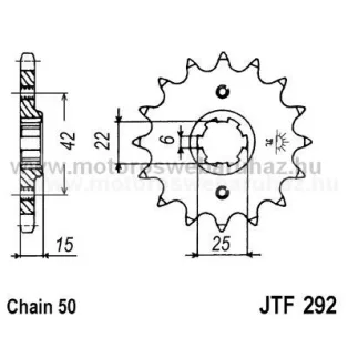 LÁNCKERÉK ELSŐ JT (JTF292) 530-as LÁNCHOZ
