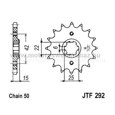 LÁNCKERÉK ELSŐ JT (JTF292) 530-as LÁNCHOZ