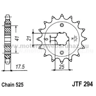 LÁNCKERÉK ELSŐ JT (JTF294) 525-ös LÁNCHOZ