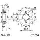 LÁNCKERÉK ELSŐ JT (JTF314) 525-ös LÁNCHOZ