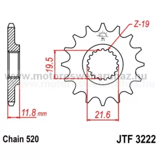 LÁNCKERÉK ELSŐ JT (JTF3222) 520-as LÁNCHOZ