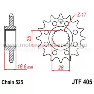LÁNCKERÉK ELSŐ JT (jtf405) 525-ös LÁNCHOZ
