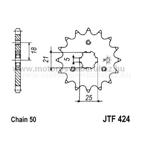 LÁNCKERÉK ELSŐ JT (JTF424) (JTF567) 530-as LÁNCHOZ