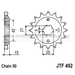 LÁNCKERÉK ELSŐ JT (JTF492) 530-as LÁNCHOZ