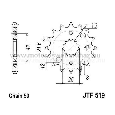 LÁNCKERÉK ELSŐ JT (JTF519)(513) 530-as LÁNCHOZ