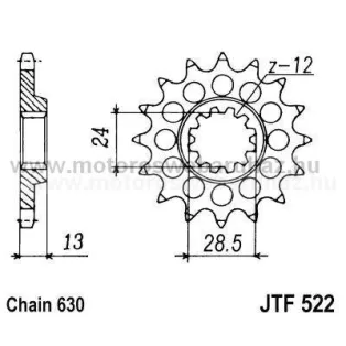 LÁNCKERÉK ELSŐ JT (JTF522) 630-as LÁNCHOZ
