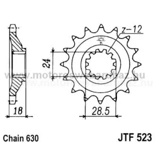LÁNCKERÉK ELSŐ JT (JTF523) 630-as LÁNCHOZ