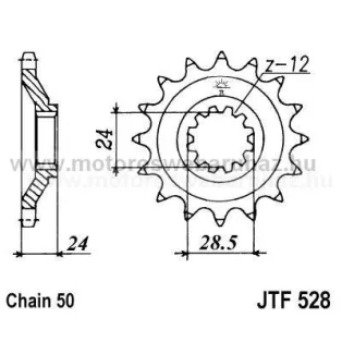 LÁNCKERÉK ELSŐ JT (JTF528) 530-as LÁNCHOZ