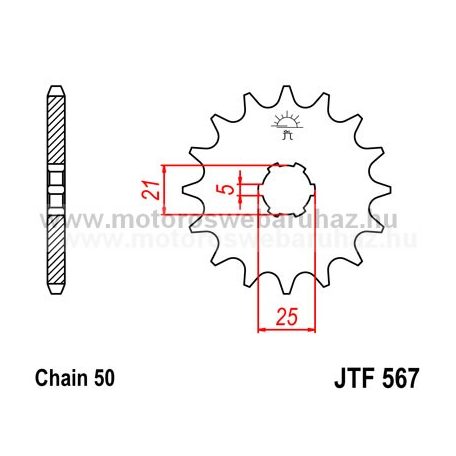 LÁNCKERÉK ELSŐ JT (JTF567) 530-as LÁNCHOZ