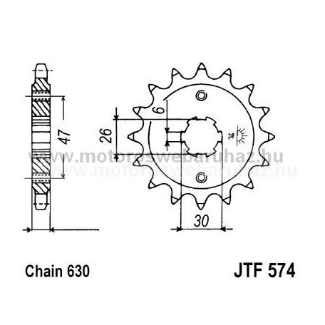 LÁNCKERÉK ELSŐ JT (JTF574) 630-as LÁNCHOZ