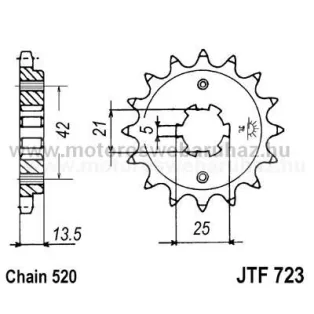 LÁNCKERÉK ELSŐ JT (JTF723) 520-as LÁNCHOZ