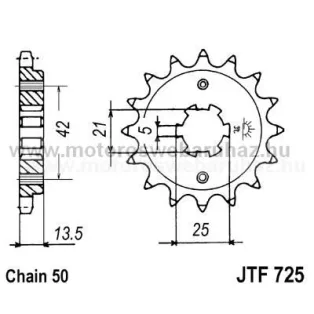 LÁNCKERÉK ELSŐ JT (JTF725) 530-as LÁNCHOZ