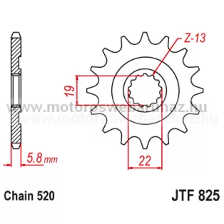 LÁNCKERÉK ELSŐ JT (JTF825) 520-as LÁNCHOZ