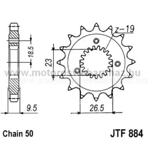 LÁNCKERÉK ELSŐ JT (JTF884) 530-as LÁNCHOZ