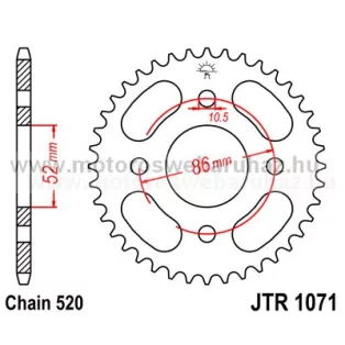 LÁNCKERÉK HÁTSÓ JT (JTR1071) 520-as LÁNCHOZ