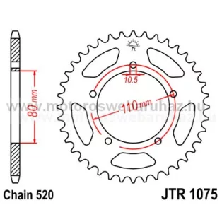 LÁNCKERÉK HÁTSÓ JT (JTR1075) 520-as LÁNCHOZ