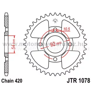 LÁNCKERÉK HÁTSÓ JT (JTR1078) 420-as LÁNCHOZ