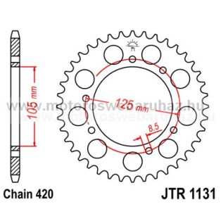 LÁNCKERÉK HÁTSÓ JT (JTR1131) 420-as LÁNCHOZ