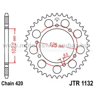LÁNCKERÉK HÁTSÓ JT (JTR1132) 420-as LÁNCHOZ
