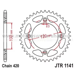 LÁNCKERÉK HÁTSÓ JT (JTR1141) 428-as LÁNCHOZ