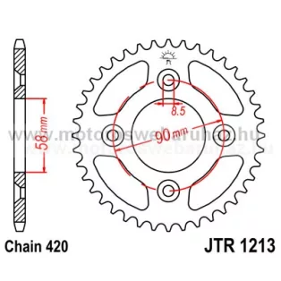 LÁNCKERÉK HÁTSÓ JT (JTR1213) 420-as LÁNCHOZ