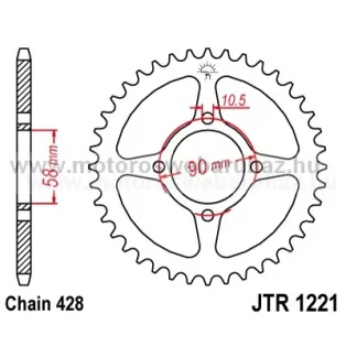 LÁNCKERÉK HÁTSÓ JT (JTR1221) 428-as LÁNCHOZ