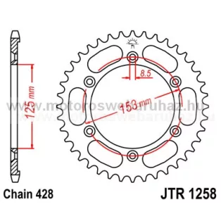 LÁNCKERÉK HÁTSÓ JT (JTR1258) 428-as LÁNCHOZ