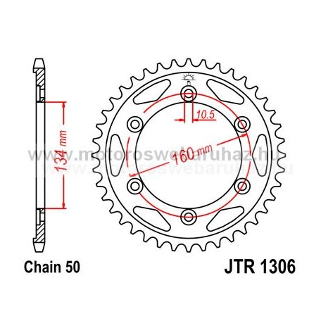 LÁNCKERÉK HÁTSÓ JT (JTR1306) 530-as LÁNCHOZ