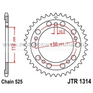 LÁNCKERÉK HÁTSÓ JT (JTR1314) 525-ös LÁNCHOZ