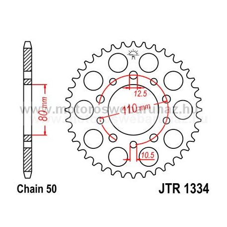 LÁNCKERÉK HÁTSÓ JT (JTR1334) 530-as LÁNCHOZ