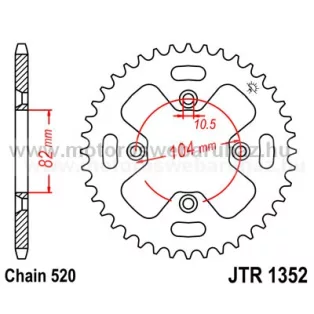 LÁNCKERÉK HÁTSÓ JT (JTR1352) 520-as LÁNCHOZ