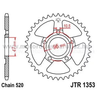 LÁNCKERÉK HÁTSÓ JT (JTR1353) 520-as LÁNCHOZ