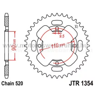 LÁNCKERÉK HÁTSÓ JT (JTR1354) 520-as LÁNCHOZ