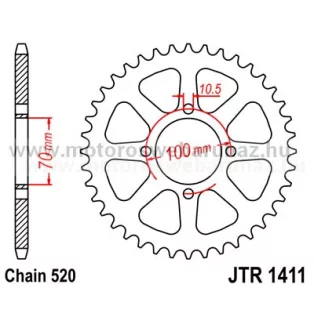 LÁNCKERÉK HÁTSÓ JT (JTR1411) 520-as LÁNCHOZ