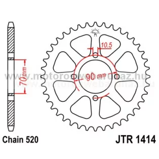 LÁNCKERÉK HÁTSÓ JT (JTR1414) 520-as LÁNCHOZ
