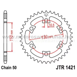 LÁNCKERÉK HÁTSÓ JT (JTR1421) 530-as LÁNCHOZ