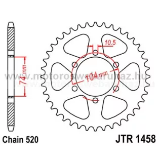 LÁNCKERÉK HÁTSÓ JT (JTR1458) 520-as LÁNCHOZ