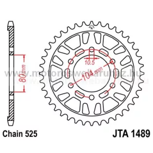 LÁNCKERÉK HÁTSÓ ALU JT (JTA1489) 525-ös LÁNCHOZ FEKETE