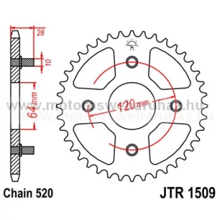 LÁNCKERÉK HÁTSÓ JT (JTR1509) 520-as LÁNCHOZ