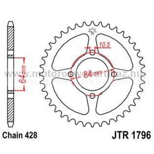 LÁNCKERÉK HÁTSÓ JT (JTR1796) 428-as LÁNCHOZ