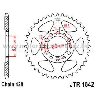 LÁNCKERÉK HÁTSÓ JT (JTR1842) 428-as LÁNCHOZ